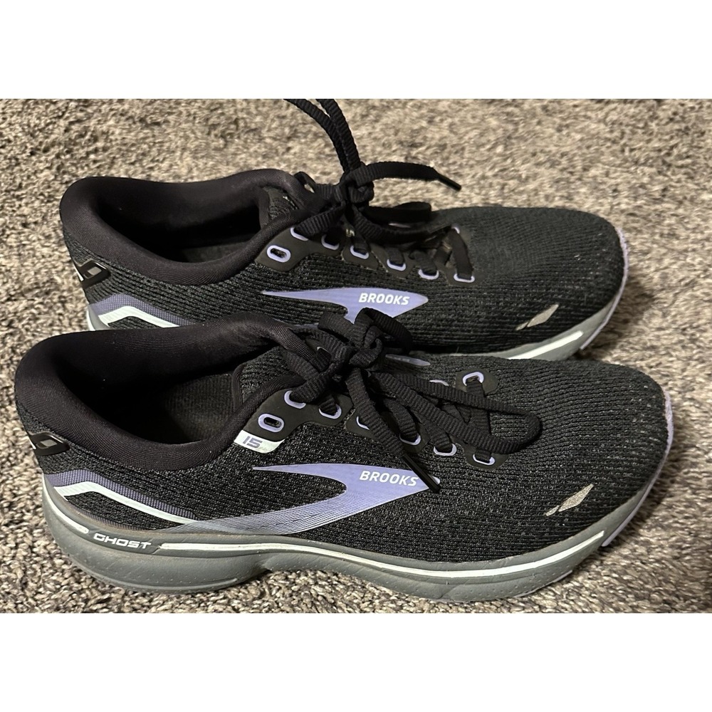Brooks Ghost 15 Black Purple Women's Running Shoes Size 6